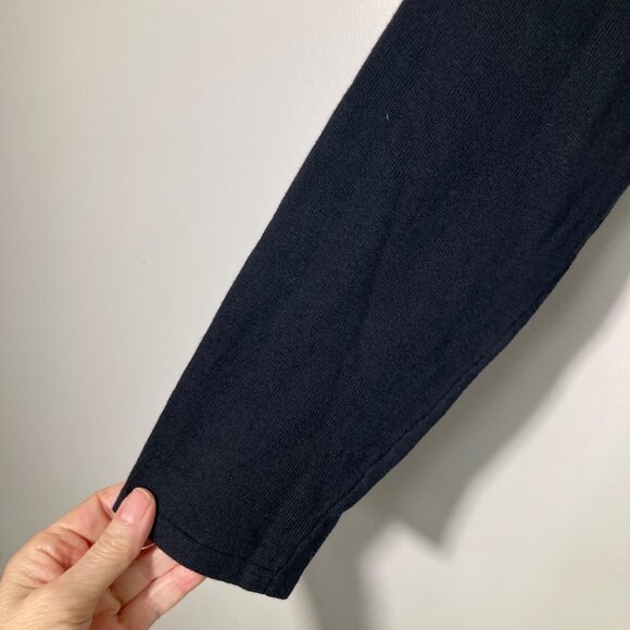 Womens Joan Rivers Turtleneck Sweater Cotton Cashmere Black M Long Sleeve - Picture 5 of 8